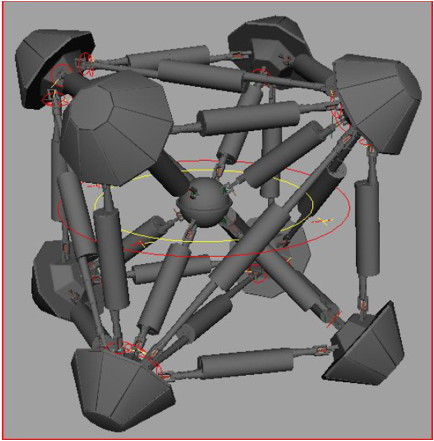 Example of a tetrahedral robot-rover