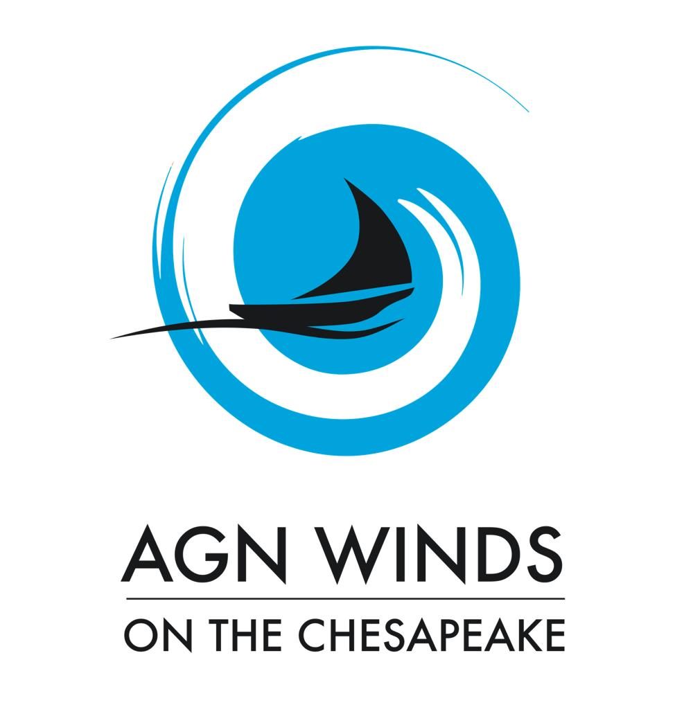 AGN winds in the Chesapeake logo. It represents a spiral galaxy with a sailboat over it.